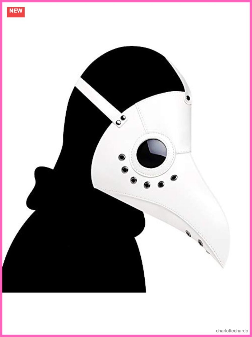PU Leather Plague Doctor Mask Breathable Adjustable Halloween Costume